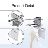 Maxbell Pole Mount Bracket Weatherproof Accessories Iron Mast Clamp for Outside Home