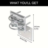 Maxbell Pole Mount Bracket Weatherproof Accessories Iron Mast Clamp for Outside Home