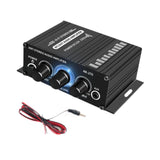 Maxbell Stereo Audio Amplifier 2 Channel Bookshelf Speaker Car Phone 3.5mm AUX Input