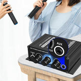 Maxbell Stereo Audio Amplifier 2 Channel Bookshelf Speaker Car Phone 3.5mm AUX Input