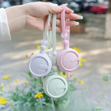 Maxbell Portable Hanging Neck Fan Small for Travel Home Office with Adjustable Strap pink