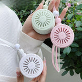 Maxbell Portable Hanging Neck Fan Small for Travel Home Office with Adjustable Strap pink