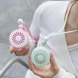Maxbell Portable Hanging Neck Fan Small for Travel Home Office with Adjustable Strap pink