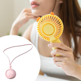 Maxbell Portable Hanging Neck Fan Small for Travel Home Office with Adjustable Strap pink