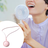 Maxbell Portable Hanging Neck Fan Small for Travel Home Office with Adjustable Strap pink