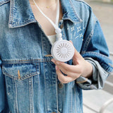 Maxbell Portable Hanging Neck Fan Small for Travel Home Office with Adjustable Strap white