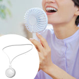 Maxbell Portable Hanging Neck Fan Small for Travel Home Office with Adjustable Strap white