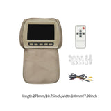 Maxbell Generic Car Headrest Monitor DC12V Display Ratio 16:9/4:3 Car Pillow Monitor Khaki