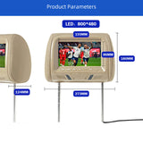 Maxbell Car Headrest Monitor Black DC12V Car Pillow Monitor