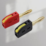 Maxbell 4mm Banana Plug Solderless Adapter for Speaker Wire Wall Plate Sound Systems Black