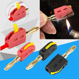 Maxbell 4mm Banana Plug Solderless Adapter for Speaker Wire Wall Plate Sound Systems Black