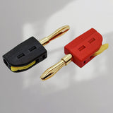 Maxbell 4mm Banana Plug Solderless Adapter for Speaker Wire Wall Plate Sound Systems Black