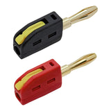 Maxbell 4mm Banana Plug Solderless Adapter for Speaker Wire Wall Plate Sound Systems Black