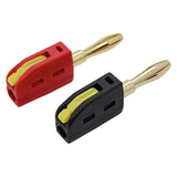 Maxbell 4mm Banana Plug Solderless Adapter for Speaker Wire Wall Plate Sound Systems Black