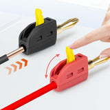 Maxbell 4mm Banana Plug Solderless Adapter for Speaker Wire Wall Plate Sound Systems Black