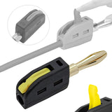 Maxbell 4mm Banana Plug Solderless Adapter for Speaker Wire Wall Plate Sound Systems Black