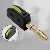 Maxbell 4mm Banana Plug Solderless Adapter for Speaker Wire Wall Plate Sound Systems Black