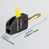 Maxbell 4mm Banana Plug Solderless Adapter for Speaker Wire Wall Plate Sound Systems Black