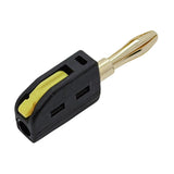 Maxbell 4mm Banana Plug Solderless Adapter for Speaker Wire Wall Plate Sound Systems Black