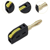 Maxbell 4mm Banana Plug Solderless Adapter for Speaker Wire Wall Plate Sound Systems Black