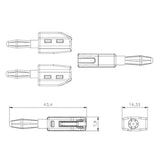 Maxbell 4mm Banana Plug Solderless Adapter for Speaker Wire Wall Plate Sound Systems Black