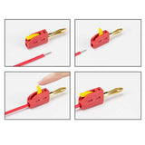 Maxbell 4mm Banana Plug Solderless Adapter for Speaker Wire Wall Plate Sound Systems Black