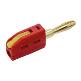 Maxbell 4mm Banana Plug Solderless Adapter for Speaker Wire Wall Plate Sound Systems Red