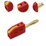 Maxbell 4mm Banana Plug Solderless Adapter for Speaker Wire Wall Plate Sound Systems Red