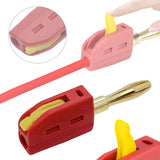 Maxbell 4mm Banana Plug Solderless Adapter for Speaker Wire Wall Plate Sound Systems Red