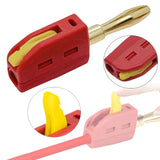 Maxbell 4mm Banana Plug Solderless Adapter for Speaker Wire Wall Plate Sound Systems Red