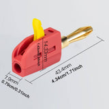 Maxbell 4mm Banana Plug Solderless Adapter for Speaker Wire Wall Plate Sound Systems Red