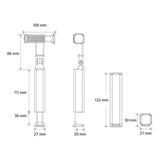 Maxbell Airplane Phone Holder Pocket Size Travel Essential Universal Stable Portable Black