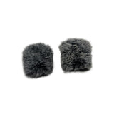 Maxbell Microphone Windscreen Microphone Wind Shield for Interview Stage Performance Black White 1 Pair