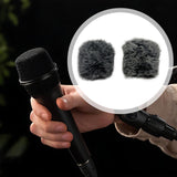 Maxbell Microphone Windscreen Microphone Wind Shield for Interview Stage Performance Black White 1 Pair