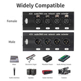 Maxbell 4 Channel 3 Pin Multi Network Cable Breakout Sturdy Portable for Home Studio