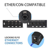 Maxbell 4 Channel 3 Pin Multi Network Cable Breakout Sturdy Portable for Home Studio