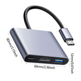 Maxbell USB C Adapter with 4K HDMI 100W Power Delivery USB C Hub for Phone Laptop PC
