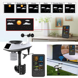 Maxbell Portable Weather Station Indoor Outdoor Rainfall Cordless Weather Conditions