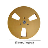 Maxbell 1/4 7 inch Empty Reel Portable Accessories for Reel to Reel Tape Takeup Reel Gold