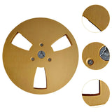 Maxbell 1/4 7 inch Empty Reel Portable Accessories for Reel to Reel Tape Takeup Reel Gold