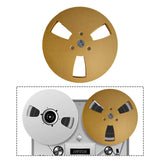 Maxbell 1/4 7 inch Empty Reel Portable Accessories for Reel to Reel Tape Takeup Reel Gold