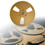 Maxbell 1/4 7 inch Empty Reel Portable Accessories for Reel to Reel Tape Takeup Reel Gold