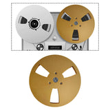 Maxbell 1/4 7 inch Empty Reel Portable Accessories for Reel to Reel Tape Takeup Reel Gold