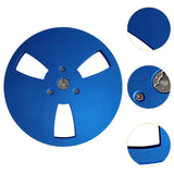 Maxbell 1/4 7 inch Empty Reel Portable Accessories for Reel to Reel Tape Takeup Reel Blue