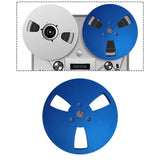 Maxbell 1/4 7 inch Empty Reel Portable Accessories for Reel to Reel Tape Takeup Reel Blue
