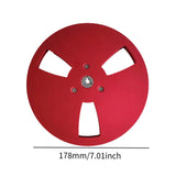 Maxbell 1/4 7 inch Empty Reel Portable Accessories for Reel to Reel Tape Takeup Reel Red