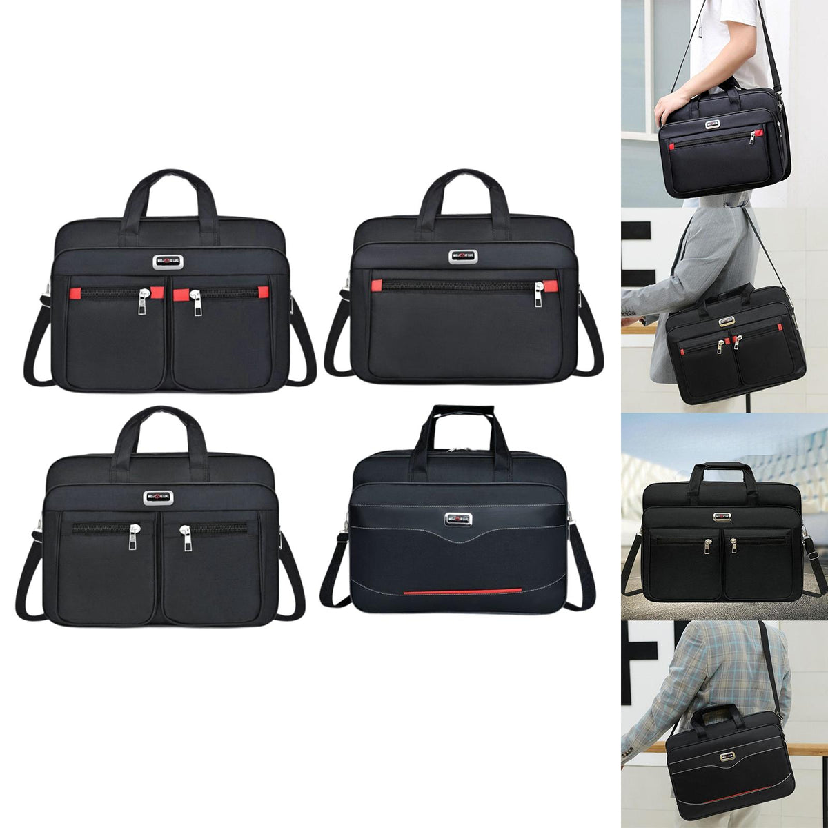 Laptop Briefcase Laptop Bag with Shoulder Strap Business Waterproof Style A