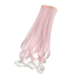 Maxbell Fashion 25cm DIY Doll Wigs Long Curly Wavy High Temperature Wire Handmade Light Pink - Aladdin Shoppers