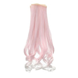 Maxbell Fashion 25cm DIY Doll Wigs Long Curly Wavy High Temperature Wire Handmade Light Pink - Aladdin Shoppers