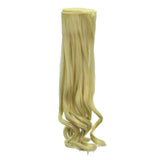 Maxbell Fashion 25cm DIY Doll Wigs Long Curly Wavy High Temperature Wire Handmade Light Gold - Aladdin Shoppers